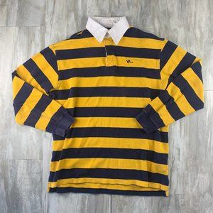 SOLD Rocawear Men's Long Sleeve Polo Shirt Size Large Yellow Blue Stripped